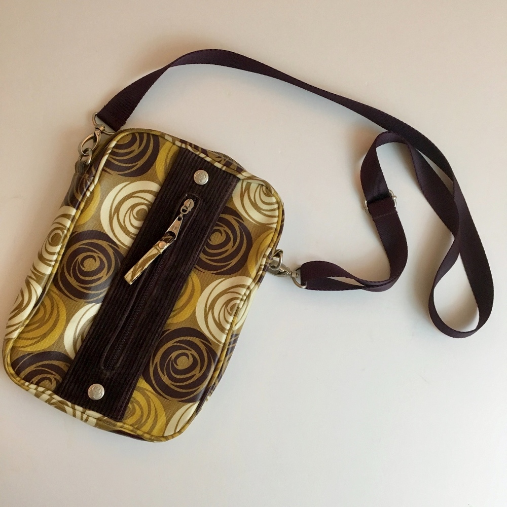 Elsapel nylon & corduroy crossbody bag